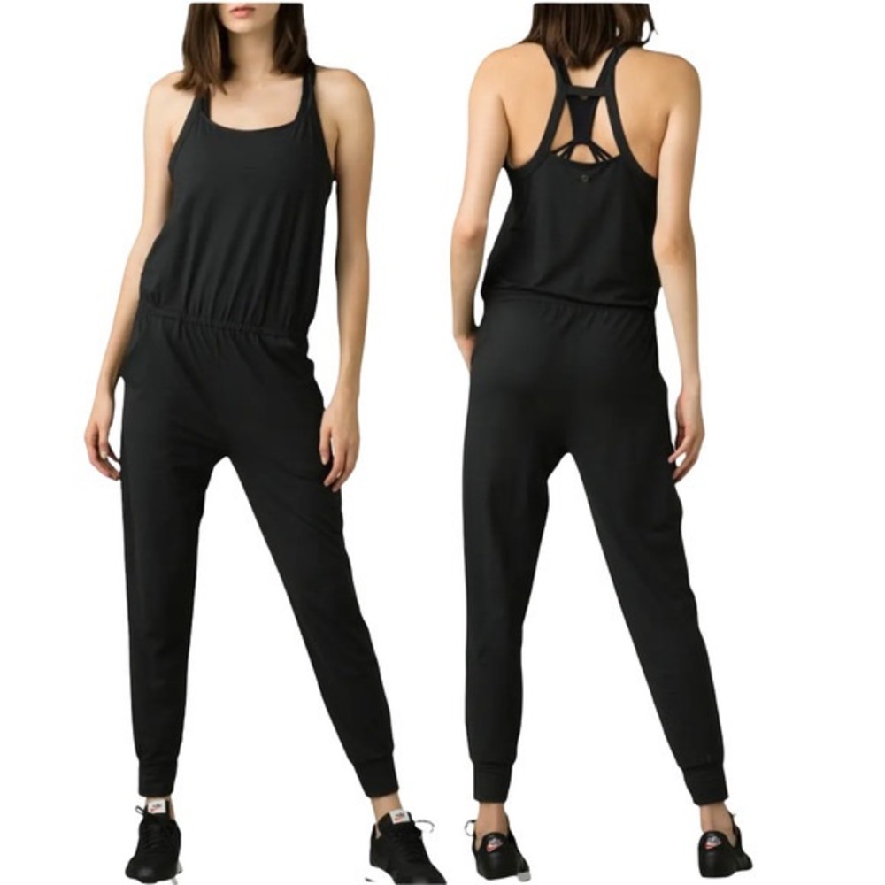 prAna Women's Inigma Jumpsuit, Black Size Medium NWT